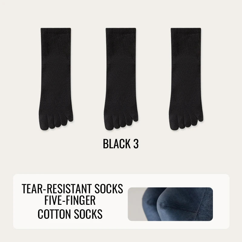 MiiOW Gel Cushion Sock Cracked Dry Skin Heel Protection Elderly Sock Anti Odor Five Finger Sock Women Pure Cotton Spilt Toe Sock