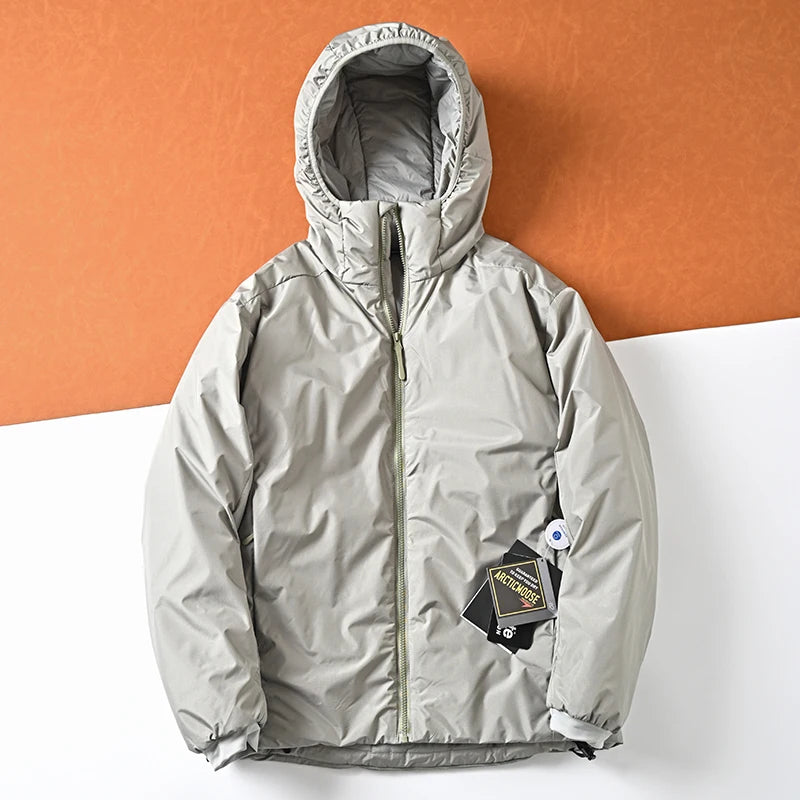 Thickened Outdoor Casual Cotton Jacket Men's Fashion City Style Windproof Warm Hooded Coat Regular Length Loose Fit Coat