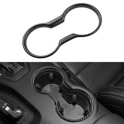 Car Front Water Cup Holder Gear Shift Decoration Cover for Ford Mustang 2015 2016 2017 2018 - 2023 AT LHD Interior Accessories