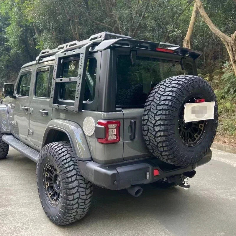 Car Rear Roof Lip Spoiler Wing with Brake Light Window Right Left Cars Tail Light Hinge Covers for JEEP Wrangler JK JL 2018-2024