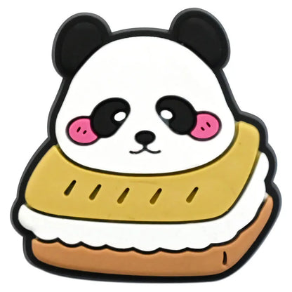 1/20/50/100Pcs Panda Series Shoe Charms Cute animal Shoes Accessories Decoration Clog Sandal Buckle Bithday Holiday Party Gifts