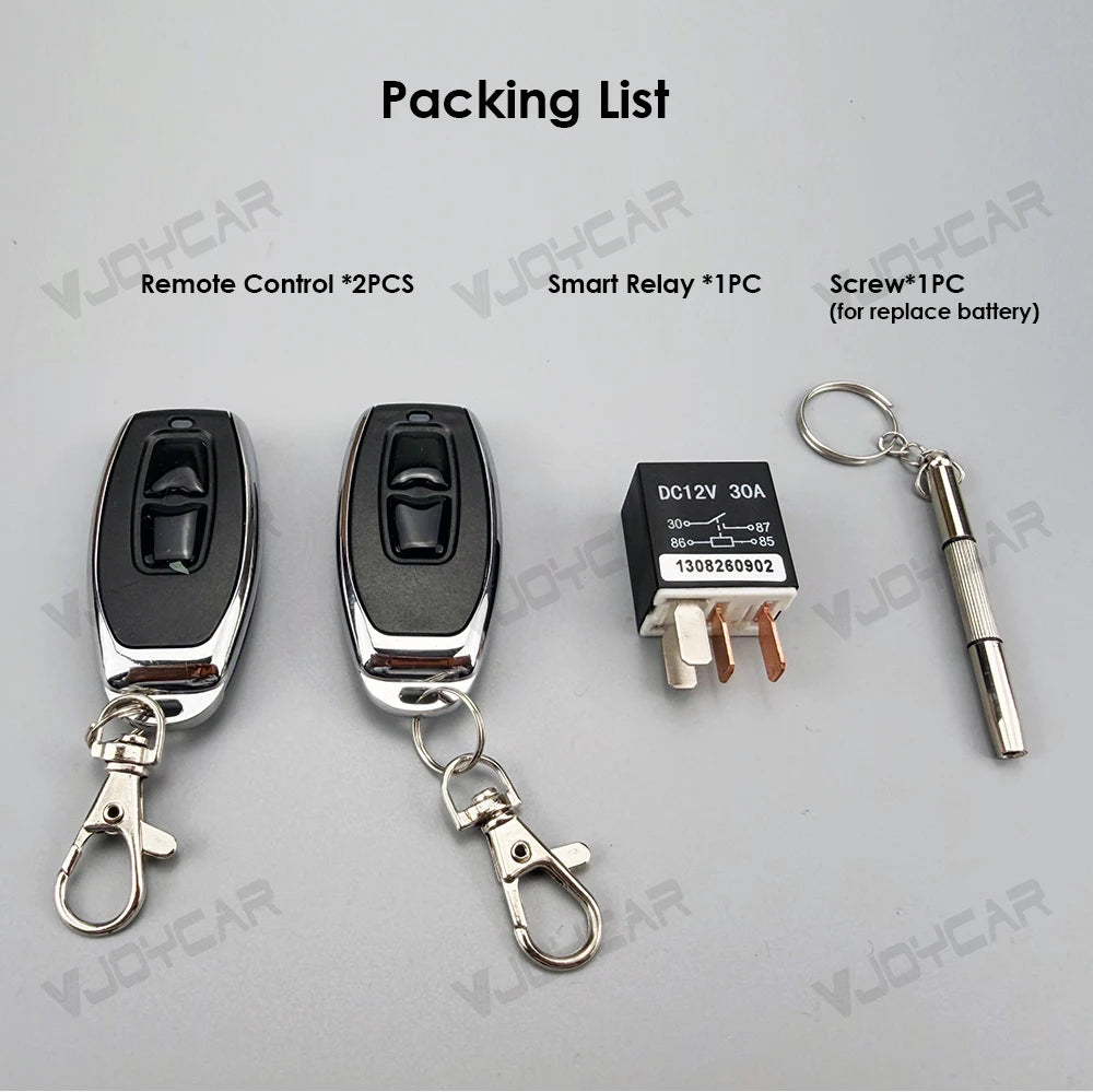 Vjoycar 2026 Newest Wireless Relay Car Lock Anti-theft Security Safety Alarm System Easy Installation No Damage to Car Circuit
