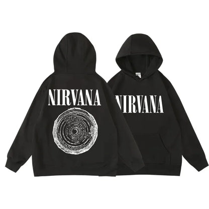 Classic Rock Band Nirvana Kurt Cobain Graphic Print Hoodie Men Women Loose Oversize Sweatshirt Streetwear Harajuku Wind Pullover