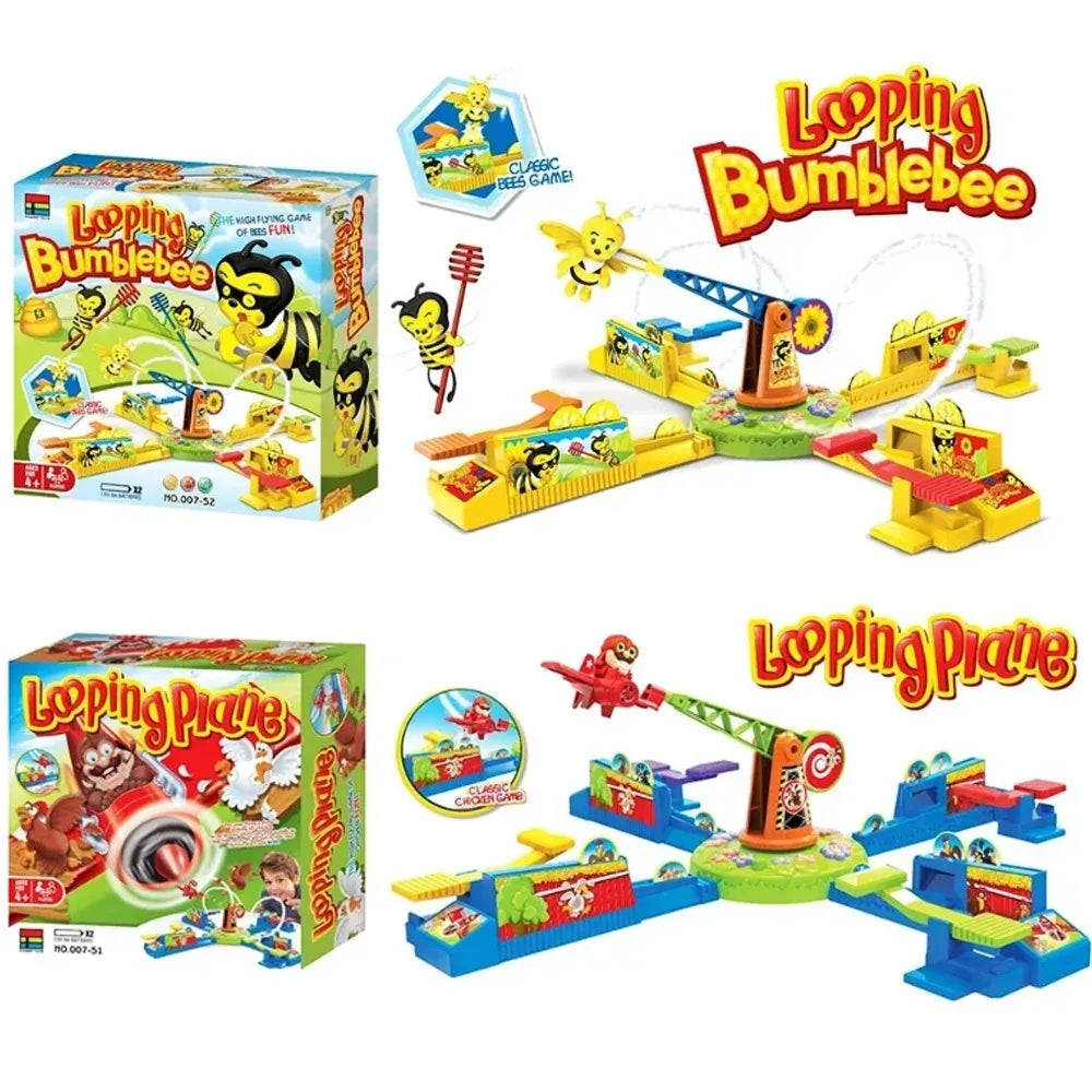 Looping Louie Spinning Plane Chicken Stealing Game Interaction Tabletop 2 3 4 Player Board Game Party Parent-child Funny Kid Toy