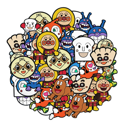 16-100pcs Anpanman Cartoon Shoe Charms PVC DIY Shoes Decoration Bracelet Wristband Sandal shoe Accessories Buckle for Kids Gifts