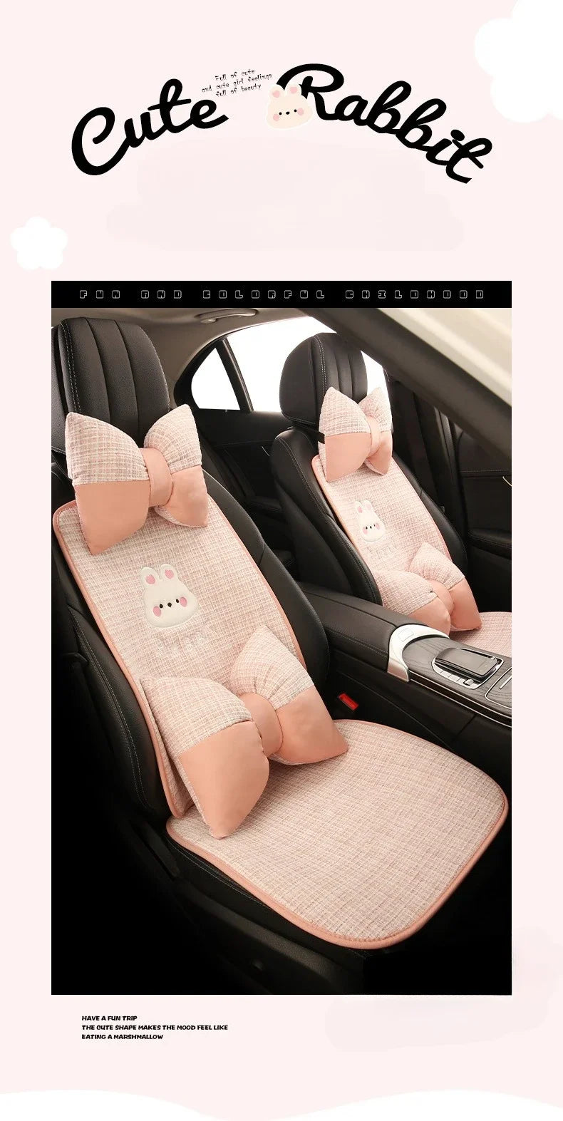 Bear Plush Seat Cushion Cover Universal Skin-Friendly Cute Soft Car Pillow Case Autumn Winter Decorative Seat Accessories