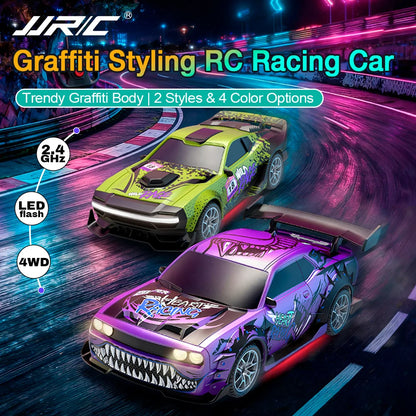 New Four Wheel Drive Rc High Speed Drift Remote Control Racing Car With Led Lights Race Model Toy For Car Hobby Enthusiasts