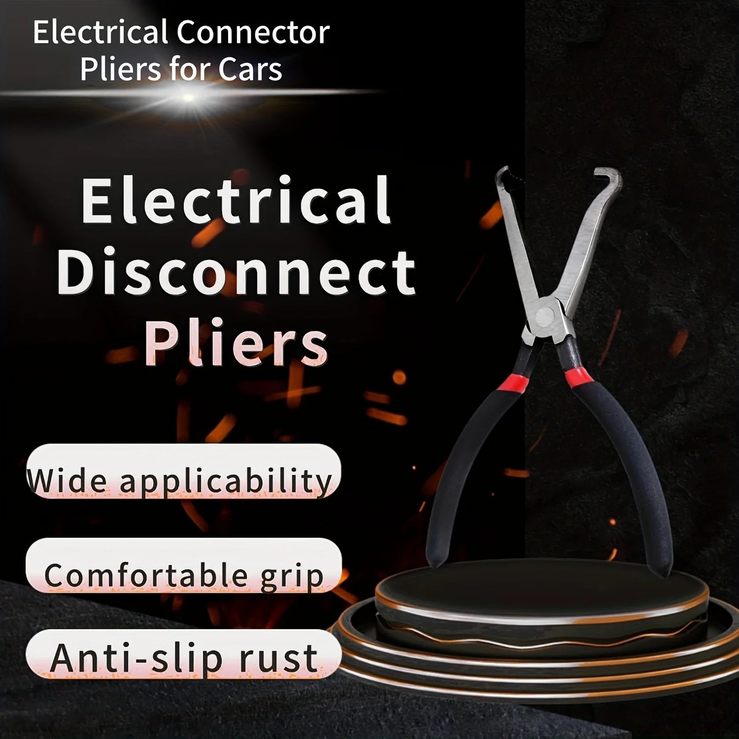 2pcs Electrical Disconnect Pliers, Fuel Line Gasoline Hose Clamp Pliers, Automotive Hose Disconnect Tool for Push-Piece Plugs