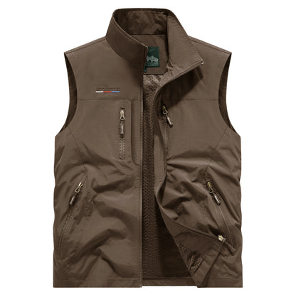 Men's Outdoor Sports Leisure Windproof Cold Proof Warm Vest for Autumn and Winter Comfortable Plush Warm and Fashionable Vest