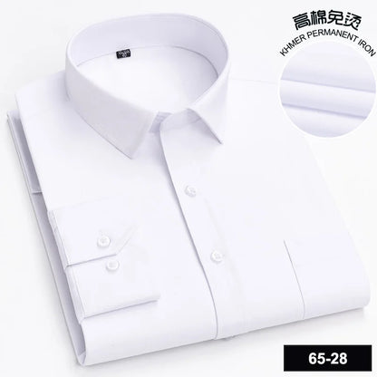 Men's High-quality Fashion Casual Print Plaid Stripe Long Sleeve Shirts Single Pocket Comfort Fit Business Formal Office Blouses