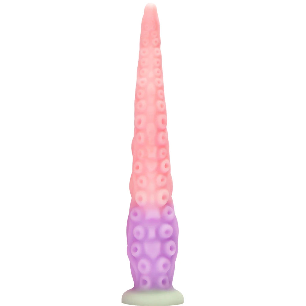 Liquid Silicone Long Anal Plug Octopus Tentacles Adult Sex Toy Clitoris Anus Stimulation Powerful Suction Cups To Free up Hands.
