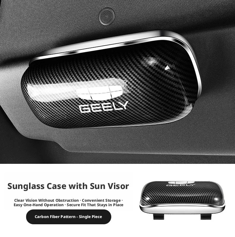 Compatible with Geely Galaxy L7 eyewear case L6/E5/Starship 7EMi car sunglasses holder, car sunshade storage box.