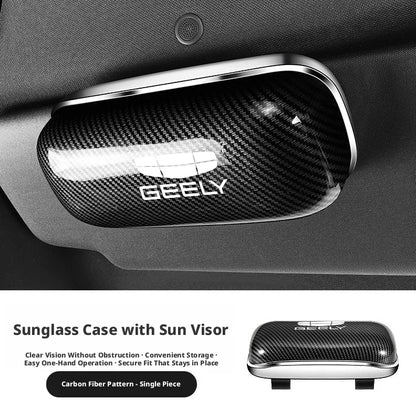 Compatible with Geely Galaxy L7 eyewear case L6/E5/Starship 7EMi car sunglasses holder, car sunshade storage box.