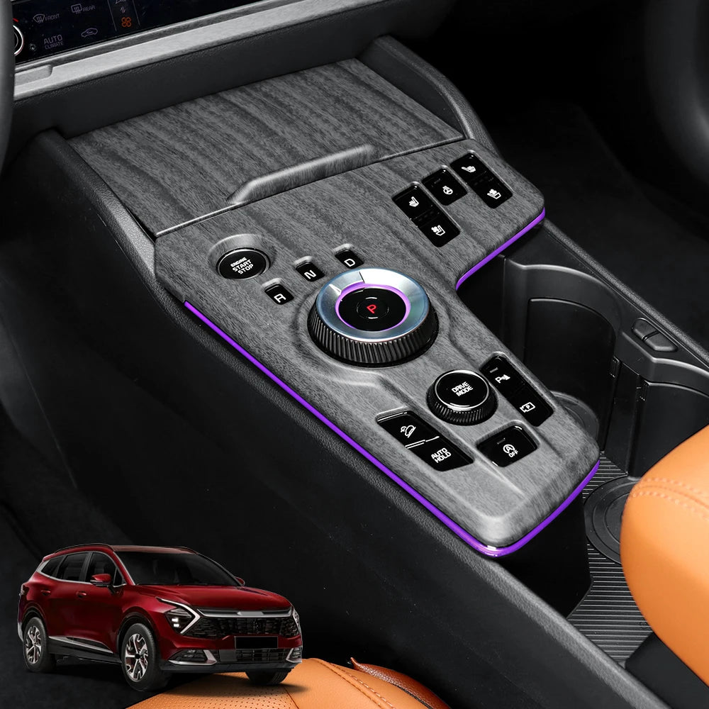 Car Center Control Panel For Tuning Kia Sportage NQ5 2022 2023 Left Hand Drive Gear Shift Cover Central Decal Protection
