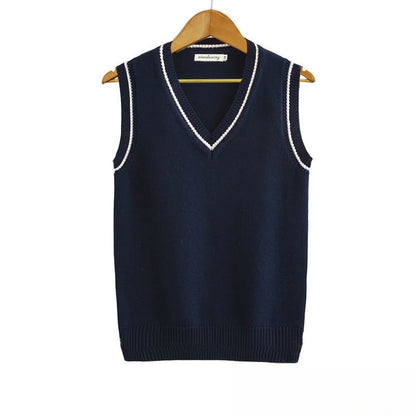 Mens &Womens V-Neck Cable Knit Sweater Vest Cotton Unisex Sleeveless Cricket Jumper for Spring Autumn Winter Golf Office Party