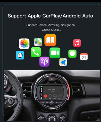 Wireless CarPlay Android Auto for BMW Mini R55 R56 R57 R58 R59 R60 R61 F54 F55 Clubman Countryman Hardtop John Cooper F56 F57