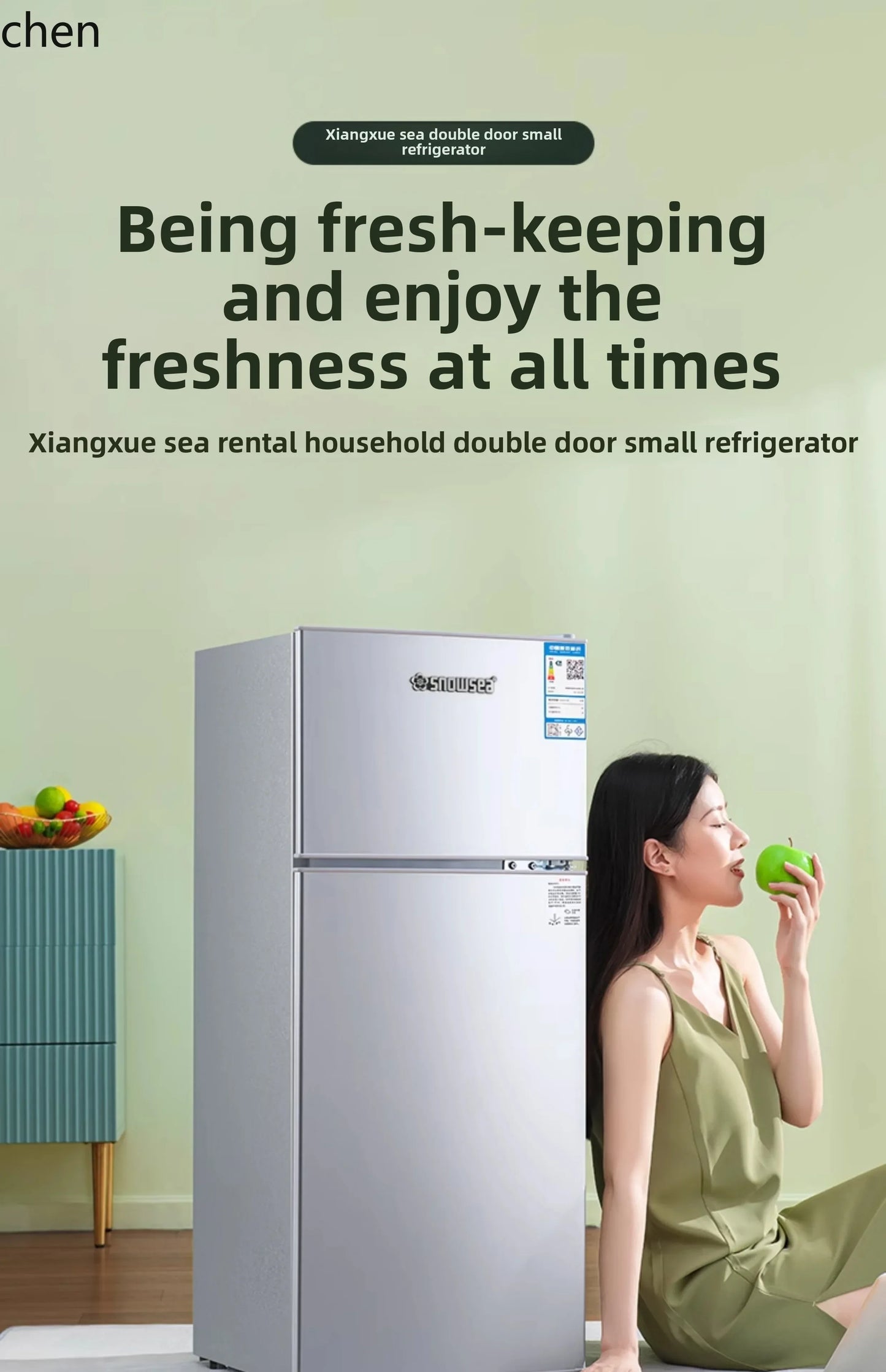 refrigerator small household double door single dormitory mini first-class energy efficiency and power saving