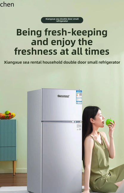 refrigerator small household double door single dormitory mini first-class energy efficiency and power saving