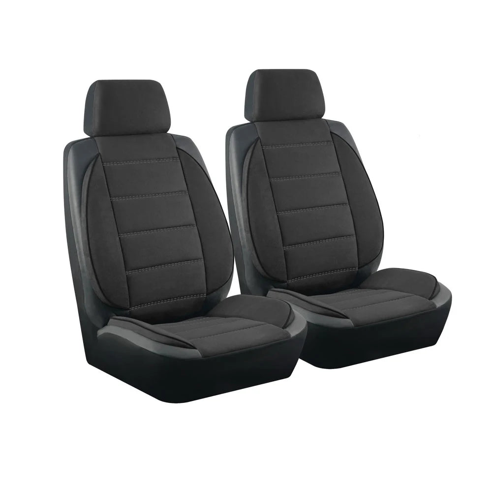 NEW Car Seat Covers Suede and Leather Stitching Seat Covers Universal Size Fit for Car SUV Truck Vans Accessories Interior