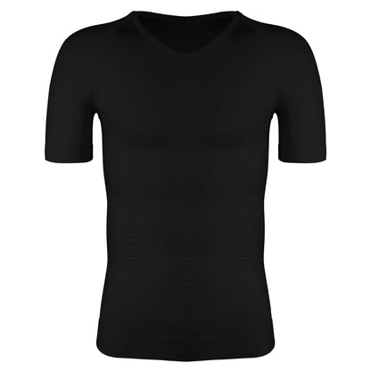 Men Gynecomastia Compression Shirts Shapewear Tummy Control Body Shaper Undershirt V-Neck Workout Baselayer T-Shirt