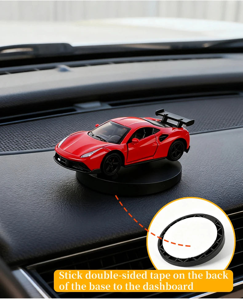 Car Individuality Center Console Decoration Sports Car Drift Rotating Car Decor Auto DashboardTurning Racing Model Decoration