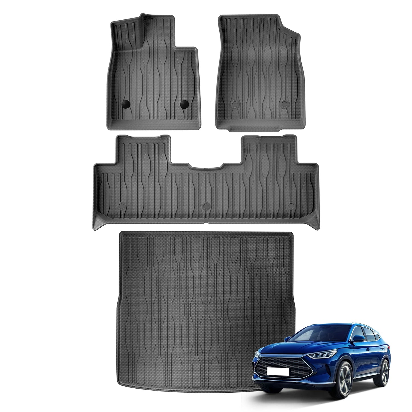 Left Drive for BYD Song Plus EV/DMI Seal U EV (not fit Seal U DMi ) 2021-2026 Car Floor Mats Trunk Pad Backrest Liner Accessory