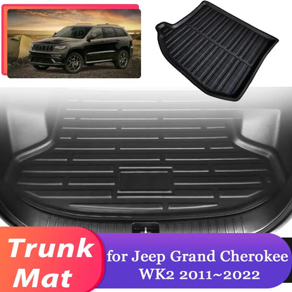 Car Trunk Mat for Jeep Grand Cherokee WK2 2011~2022 2012 Luggage Cargo Pad Liner Boot Cover Part Carpet Accessories