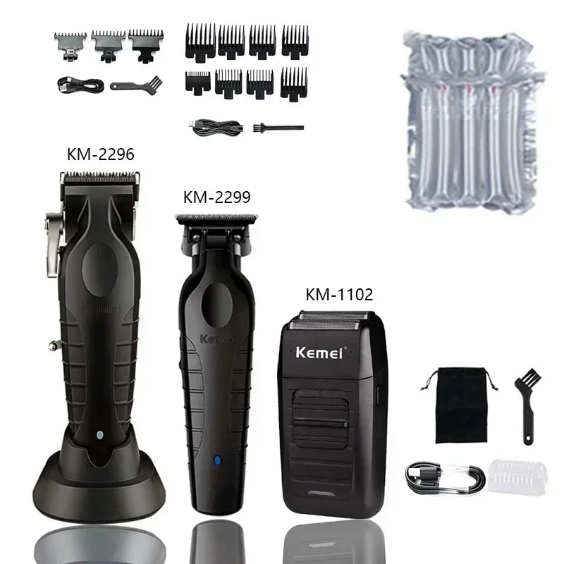 Kemei KM-2296 KM-2299 KM-1102 barber Hair Clipper Kit Men Electric Shaver Hair Trimmer Machine Professional Hair Cutting Machine