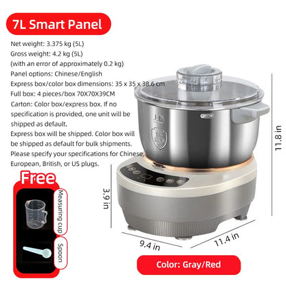DIVEDEER Dough Kneader 5L/7L Electric Kneader with Fermentation Function Dough Mixer Fermentation Temperature 25-38°C/77-100°F