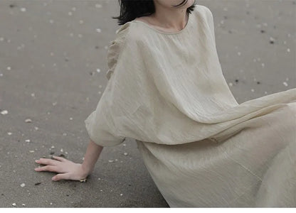 New Women's Chinese Zen Cotton Linen Shirt Drifting Silk  Wide Leg Pants Three Piece Set Summer Season Fashion Trend