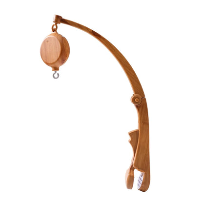 DIY Baby Crib Bed Bell Holder Arm Toy Imitation Wood Grain Infant Bed Decoration Toys Rotating Music Box Nut Screw Arm Bracket
