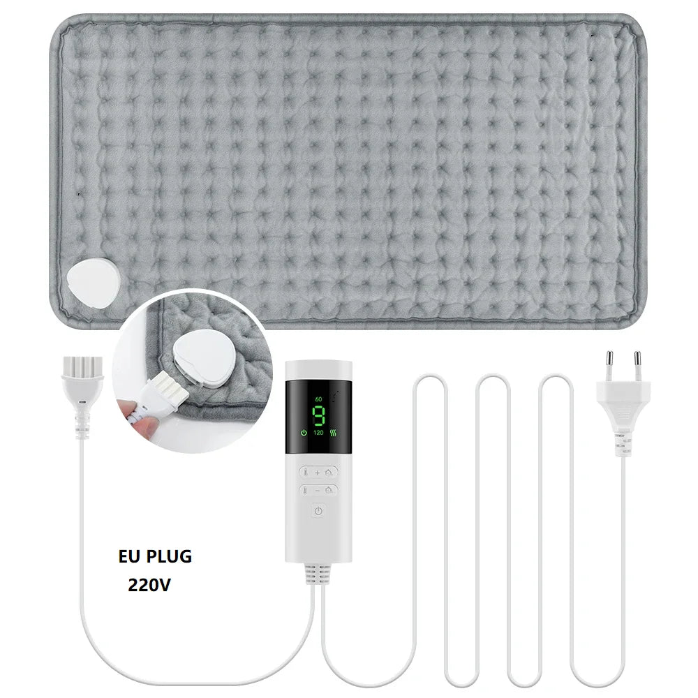 Electric Heating Massage Pad, 9 Heat Levels, Constant Temperature, 4 Modes & Timer Function, Body Warming Heating Pad for Legs,