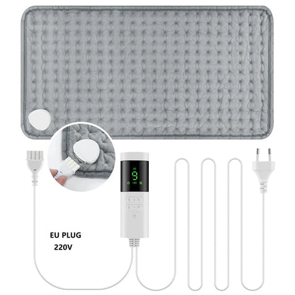 Electric Heating Massage Pad, 9 Heat Levels, Constant Temperature, 4 Modes & Timer Function, Body Warming Heating Pad for Legs,