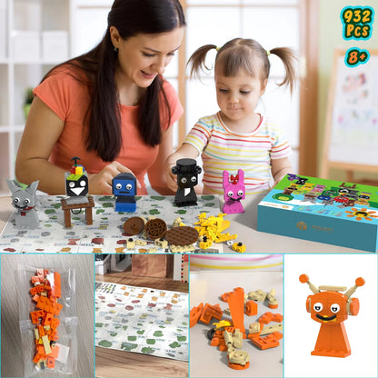 20 in 1 Sprunki Toys Building Set Compatible with 926 Pcs Sprunki Action Figures Roles Building Brick for Fans Kids Adults