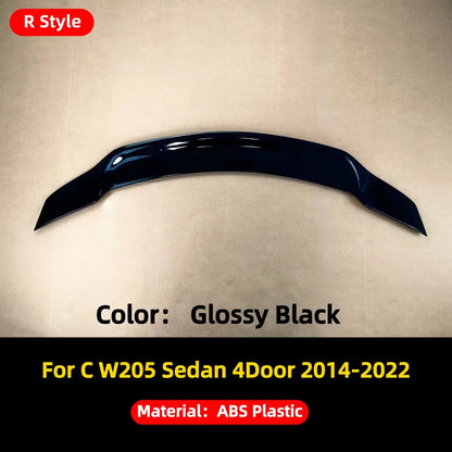 For Mercedes Benz C Class W205 4Door C180 C200 C250 C300 C450 C43 Sedan 2014-2022 Rear Spoiler Wing Splitter Tuning Body Kit