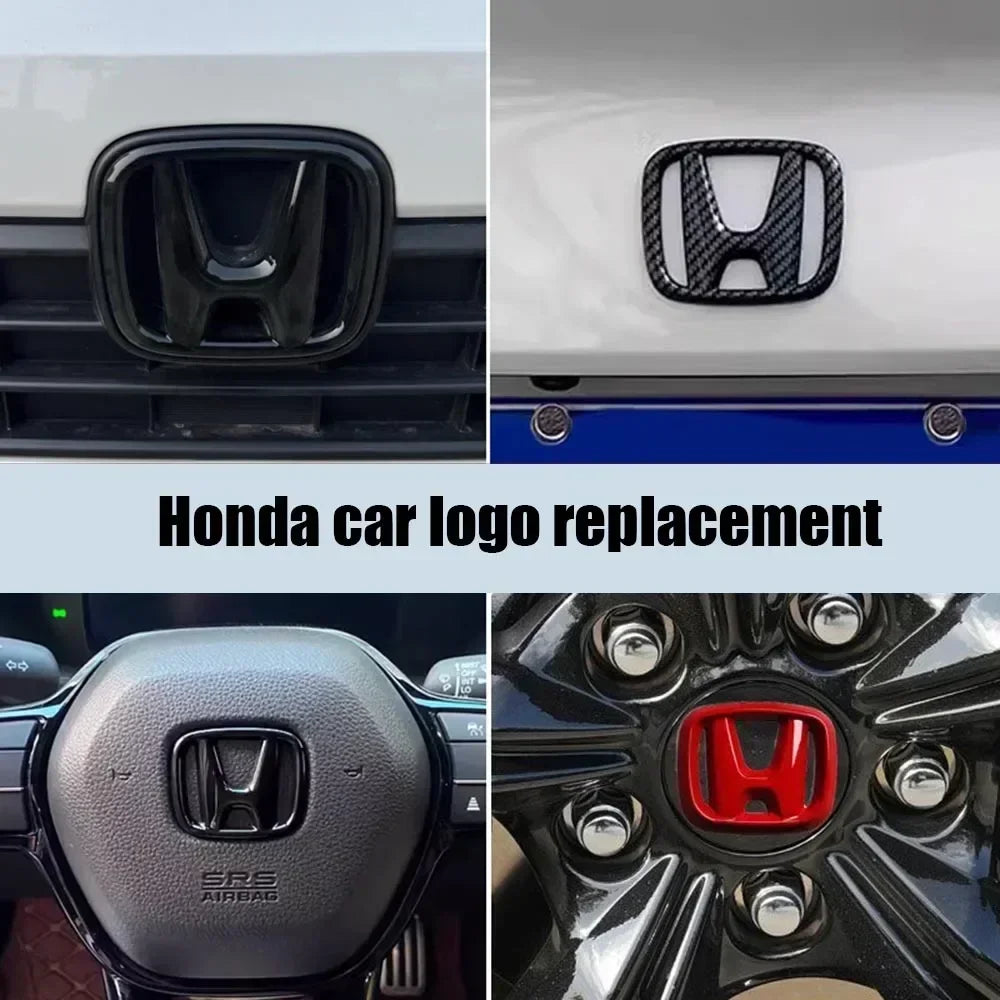 Black Red Front Rear Cover Steering Wheel Emblem Modification Sticker for Honda 10th Accord Civic Exterior Tuning Parts