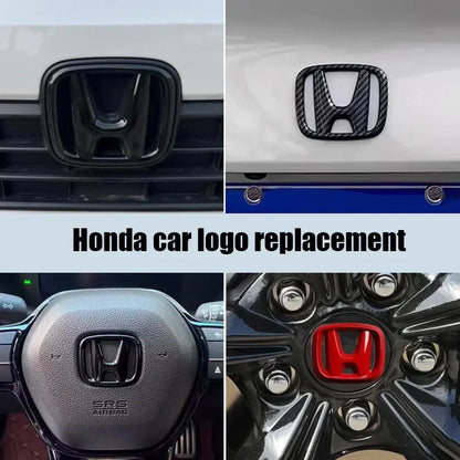 Black Red Front Rear Cover Steering Wheel Emblem Modification Sticker for Honda 10th Accord Civic Exterior Tuning Parts