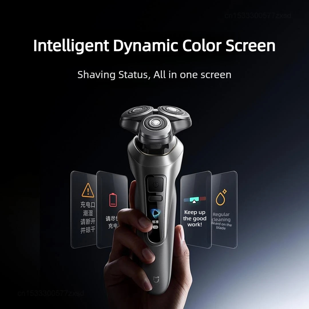 MIJIA Electric Shaver Pro 360° Floating Head,Dual Ring Lock,Smart Color Display,IPX8 Wet & Dry,USB-C,Rechargeable Beard Razor