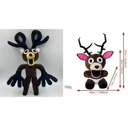 2026 New 99 Nights In The Forest Plush Game Merchandise Brown Stand And Sit Elk Deer White Owl Stuffed Doll Pillow For Kid Gifts