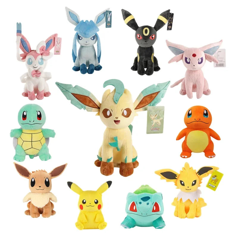 53 Styles Pokemon Plush Charmander Squirtle Pikachu Moon Leaf Eevee Plush Bulbasaur Stuffed Animal Toy Gengar Doll Gift for Kid
