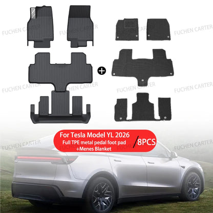 For Tesla NEW Model YL Launch 2026+ Car Floor Mats Car Four Seasons Waterproof Non-slip Floor Mat TPE Special Car Accessories