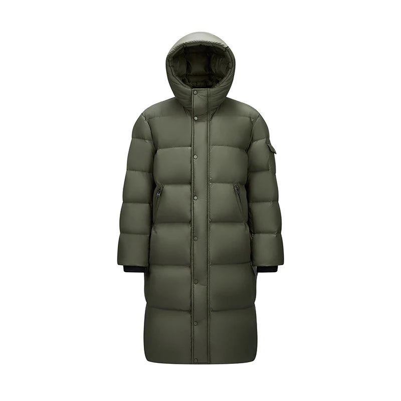 Semir Down Jacket Men Winter 90% Down Fill Goose Down Thickened Water-Repellent Anti-Static Long Hooded Outerwear Men'S Wear