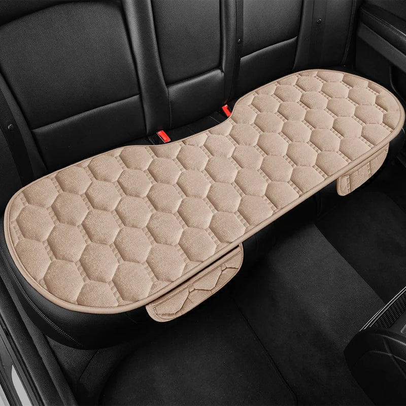 Winter Warm and Thick Velvet Car Seat Cushion Four Seasons Universal Single Seat Small Three piece Plush Warm Five Seat Anti sli