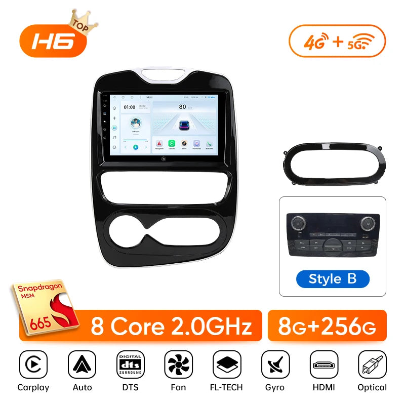 Ainavi Car Radio For Renault Clio 4 2012 2013 2014 2015 2016 2017 2018 Wireless Carplay Android Auto Multimedia 2 Din autoradio