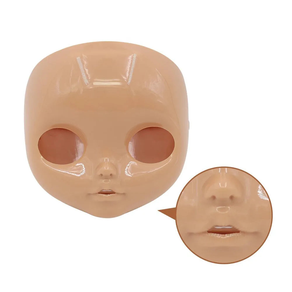 1/6 DBS Blyth Doll Face Without Makeup Faceplate Backplate Screws for DIY Makeup Newbie Practice Custom Doll Toys Accessories