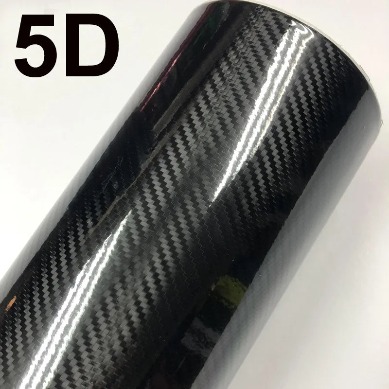 152*10/30cm Glossy 5D 6D Carbon Fiber Vinyl Wrap Car Stickers DIY Protective Film Auto Accessories Motorcycle Tablet Decal