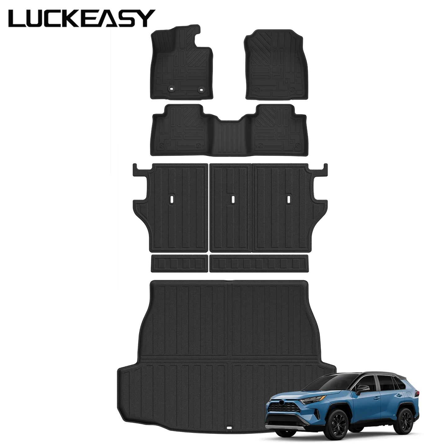 Left Drive for Toyota RAV4 2026 Fuel Car All-weather 3D TPE Floor Mat Cargo Anti-slip Trunk Pad Liner Backrest Liner Accessories