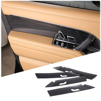 cheya Real Carbon Fiber Car Center Control Panel, Car Inner Door Panel for Land Rover Range Rover Vogue L460 2024+ Accessories