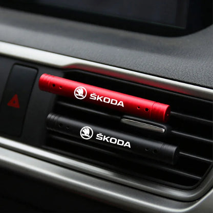 Car Air Freshener Smell Vent Perfume Custom Logo For Skoda octavia 2 a7 a5 rapid fabia yeti superb SCALA citigo virs Accessories