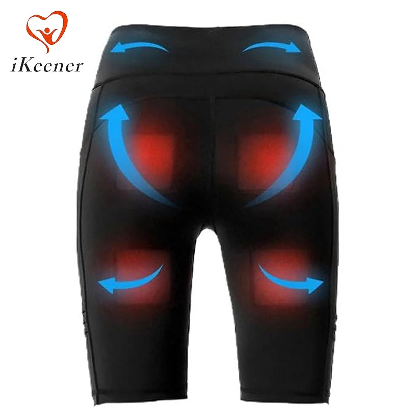 Massage Yoga Pants 6 Modes EMS Muscle Stimulation Five Pants Lift Buttocks Pants for Women Legs Shape Slimming